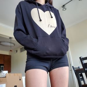 Heart Drawstring Hoodie